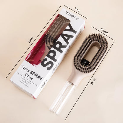 Spreyli Daraq – Yaş və Quru Saçlar üçün, Dolaşıqları Açmağa Kömək Edən, Su Bölməli Rahat Saç Darağı