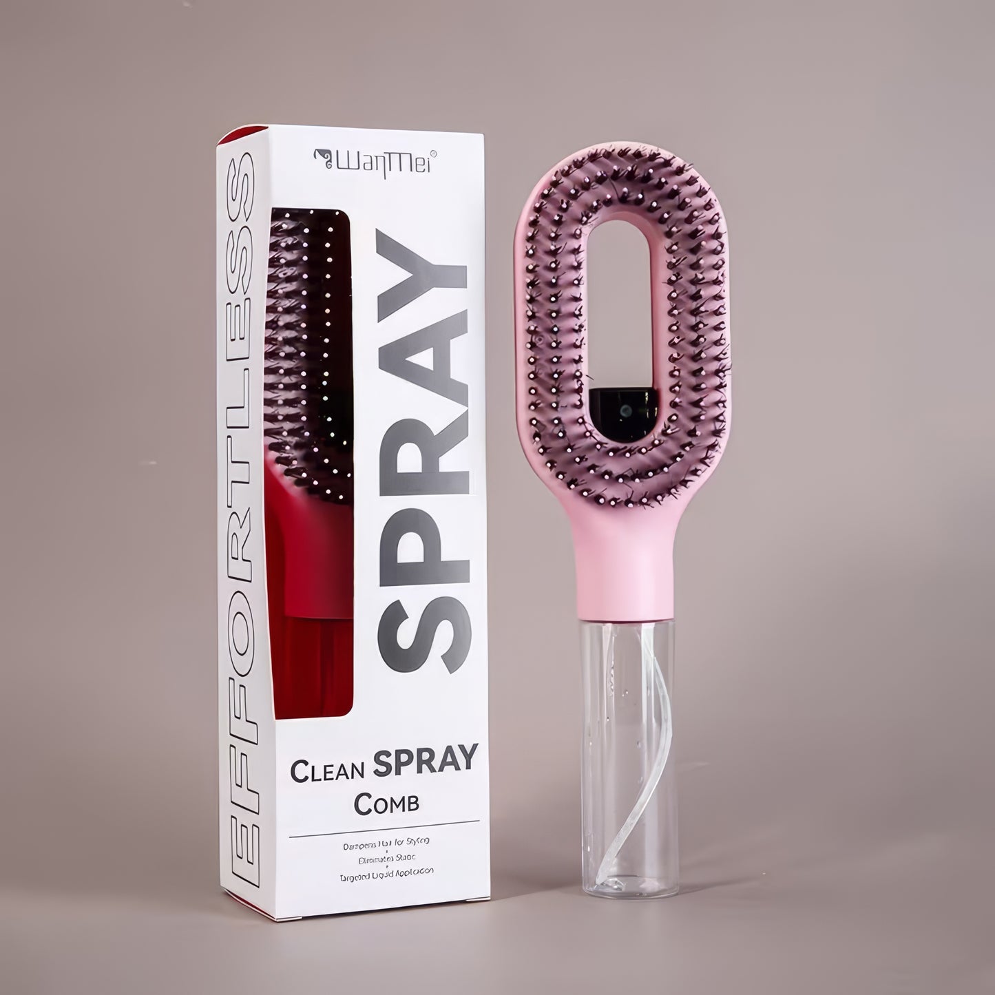 Spreyli Daraq – Yaş və Quru Saçlar üçün, Dolaşıqları Açmağa Kömək Edən, Su Bölməli Rahat Saç Darağı